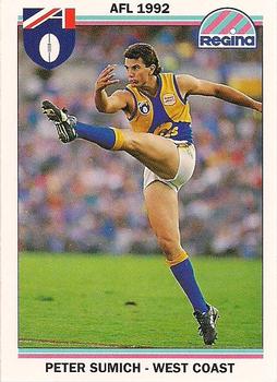 1992 AFL Regina #10 Peter Sumich Front